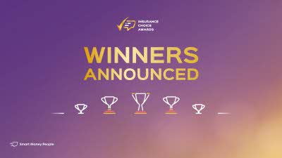 Purple Insurance Choice awards graphic with winners announced written in gold