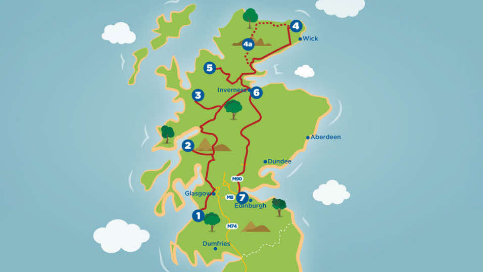Nature & History tour route map